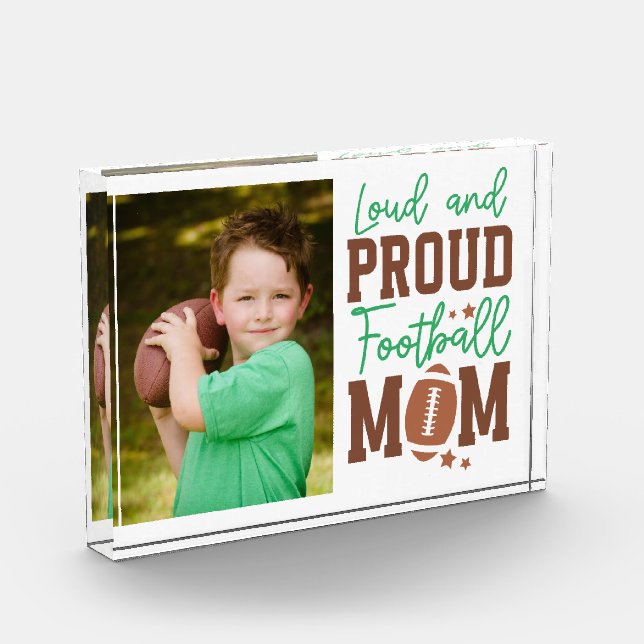 Bloque Para Fotos Orgullosa Familia De Madres De Fútbol (Izquierda)