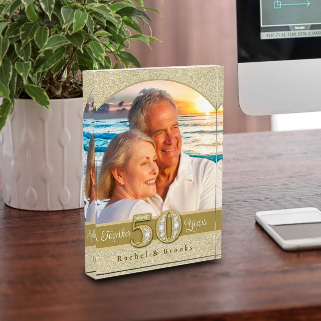 Bloque Para Fotos Oro 50° Aniversario Boda (Subido por el creador)