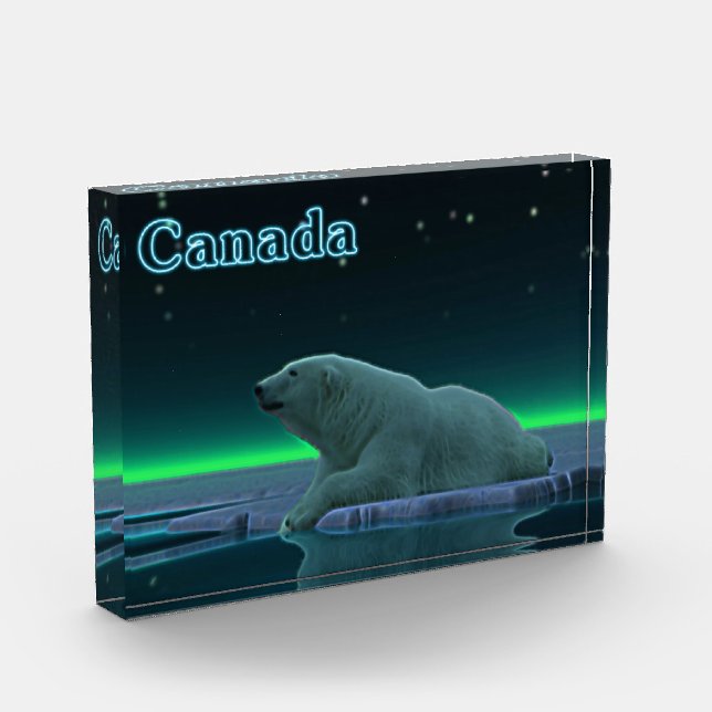 Bloque Para Fotos Oso polar con borde de hielo - Canadá (Izquierda)