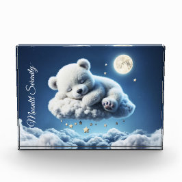 Bloque Para Fotos Oso Polar Cub belleza nubes esponjosas