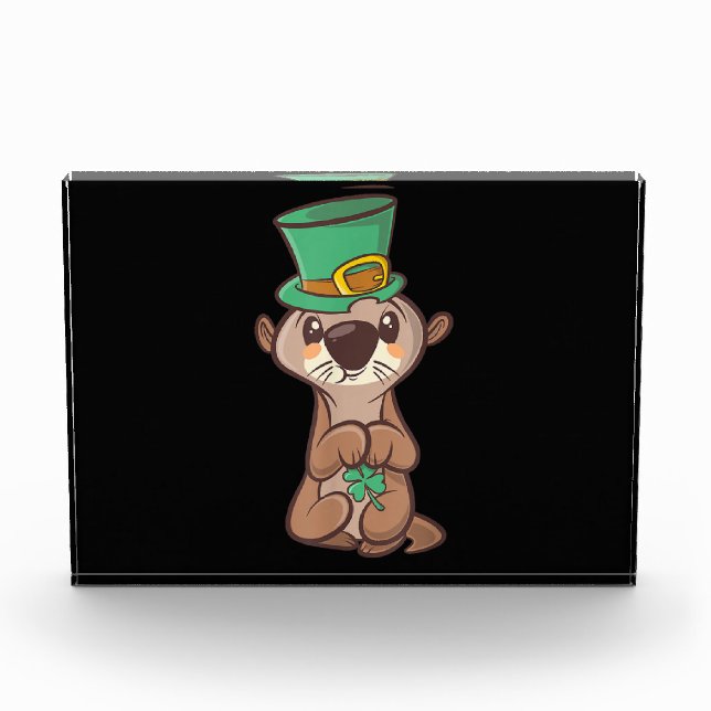 Bloque Para Fotos Otter leprechaun st patricards day| Regalo para ma (Anverso)