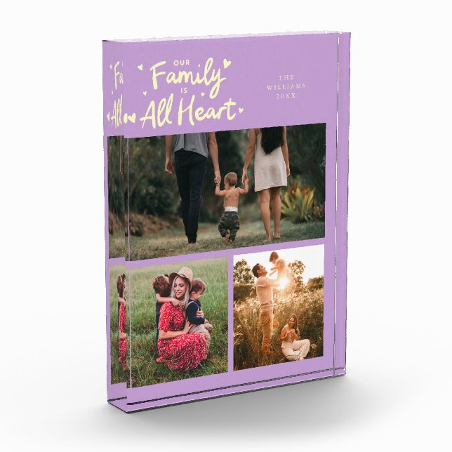 Bloque Para Fotos Our Family Is All Heart Lemon Wisteria (Izquierda)