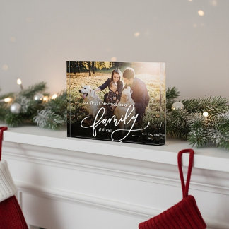 Bloque Para Fotos Our First Christmas As A Family of Five
