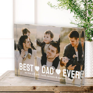 Bloque Para Fotos Padre con hijos Día del Padre Mejor Papá de la His