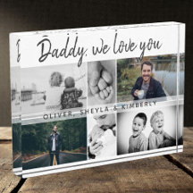 Padre con hijos y familia Collage de papá