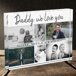 Bloque Para Fotos Padre con hijos y familia Collage de papá