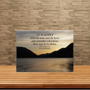 Bloque Para Fotos Paisaje de Desiderata Verse Lake Sunset