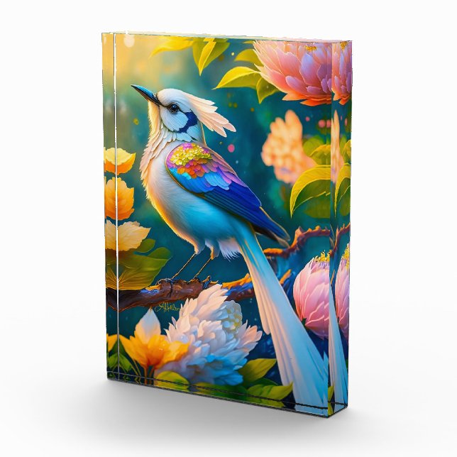 Bloque Para Fotos Pájaro arcoiris de Jay Fantasy (Derecha)