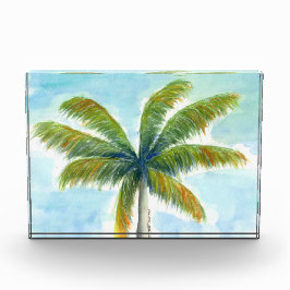 Bloque Para Fotos palmera tropical Beach en un día soleado