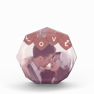 Bloque Para Fotos Pancarta de Corazones de Amor Romántico Superpuest