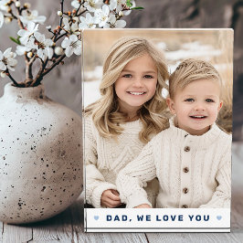 Bloque Para Fotos Papá, te queremos, el día de los padres azules