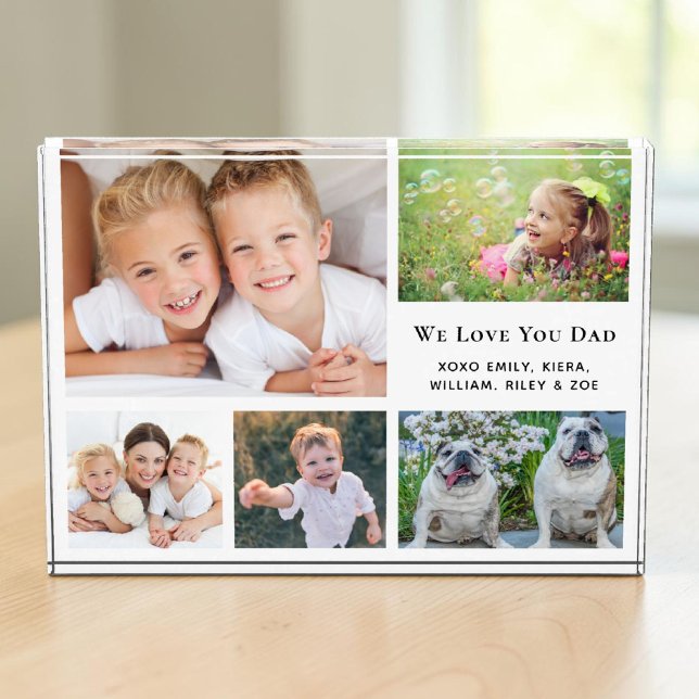 Bloque Para Fotos Papá te quiere (Dad Love You Photo Collage Block)