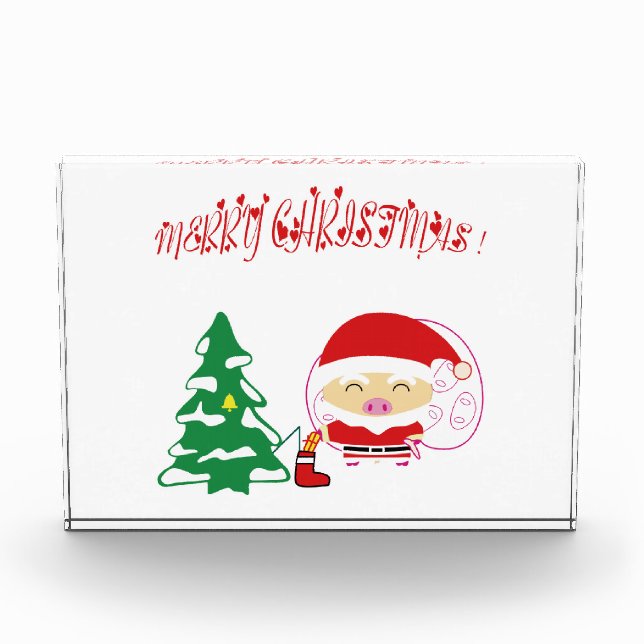 Bloque Para Fotos Papel de papel de árbol de Navidad (Anverso)