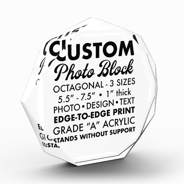 Bloque Para Fotos Papel fotográfico octagonal grande de personalizad (Izquierda)