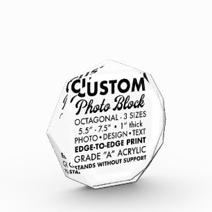 Bloque Para Fotos Papel fotográfico octagonal pequeño personalizado
