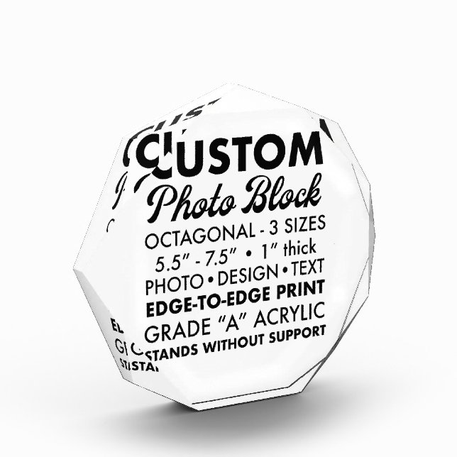 Bloque Para Fotos Papel fotográfico octagonal personalizado personal (Izquierda)