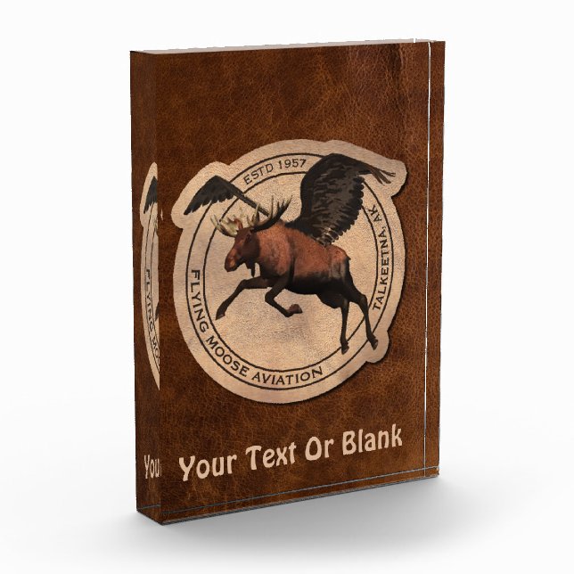 Bloque Para Fotos Parche de Aviación de Moose Volador (Izquierda)