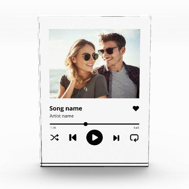 Bloque Para Fotos Pareja de álbum de canción musical personalizado (Anverso)