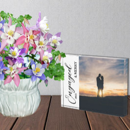 Bloque Para Fotos Pareja de cerezo y de compromiso