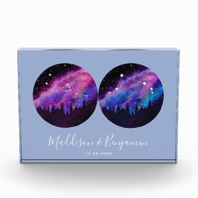 Bloque Para Fotos Parejas personalizados Regalos Zodiacos Cualquier  (Anverso)