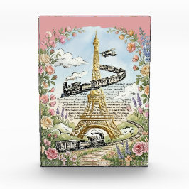 Bloque Para Fotos París, Torre Eiffel, Arte Francés Romántico