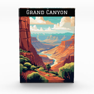 Bloque Para Fotos Parque nacional del Gran Cañón Retro Vintage Arizo