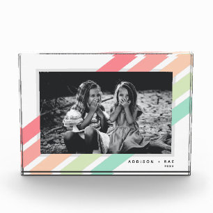 Bloque Para Fotos Pastel de Personalizado arcoiris con nombre person