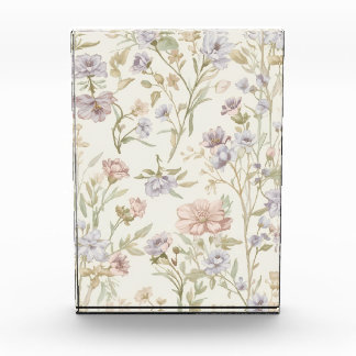 Bloque Para Fotos Patrón continuo de acuarela vintage de flores silv