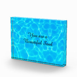 Bloque Para Fotos Patrón de agua Aqua con ondas reflectantes