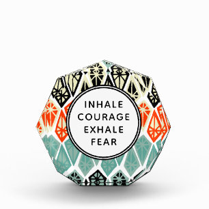 Bloque Para Fotos Patrón de diamante Coraje inhalatorio Temor exhala