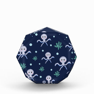 Bloque Para Fotos Patrón de pulpo bajo el mar