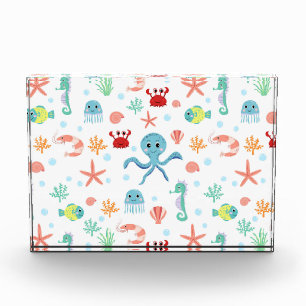 Bloque Para Fotos Patrón del mundo marino