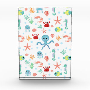 Bloque Para Fotos Patrón del mundo marino