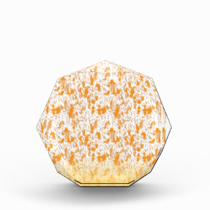 Bloque Para Fotos Patrón textil con un vibrante naranja y gol
