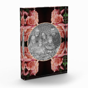 Bloque Para Fotos Peach Rosa Floral Vintage Añadir su