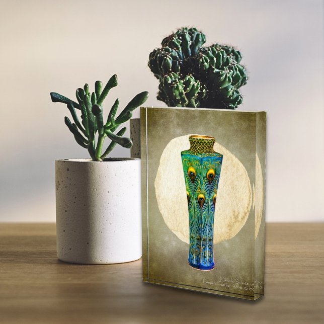 Bloque Para Fotos Peacock Feathers Vase Masterpiece De 1900 (Subido por el creador)