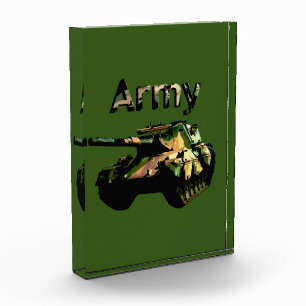Bloque Para Fotos Pegatinas del Green Khaki Army Tank
