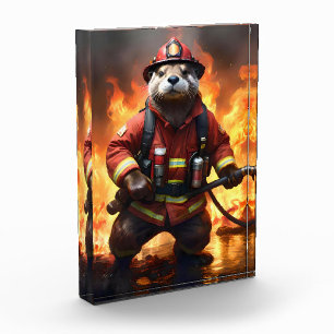 Bloque Para Fotos **"Pelaje y llamas: El contraincendio del bombero 