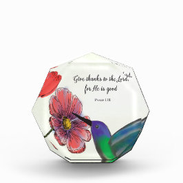 Bloque Para Fotos Pensamiento religioso de tus flores con Hummingbir