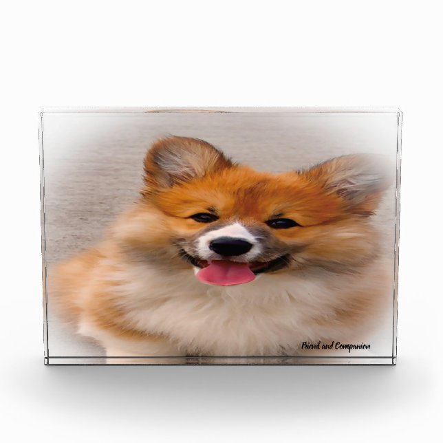 Bloque Para Fotos Perro Corgi Galés. (Anverso)