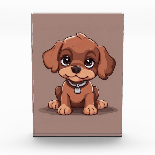 Bloque Para Fotos Perro marrón lindo (Anverso)