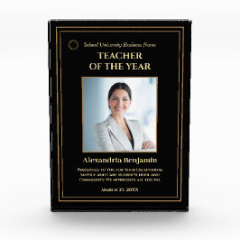 Bloque Para Fotos Personalización del logotipo del premio Teacher of