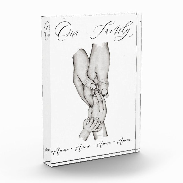 Bloque Para Fotos Personalizada Nuestra Familia (Izquierda)