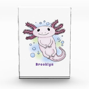 Bloque Para Fotos Personalizado axolotópico rosa adorable