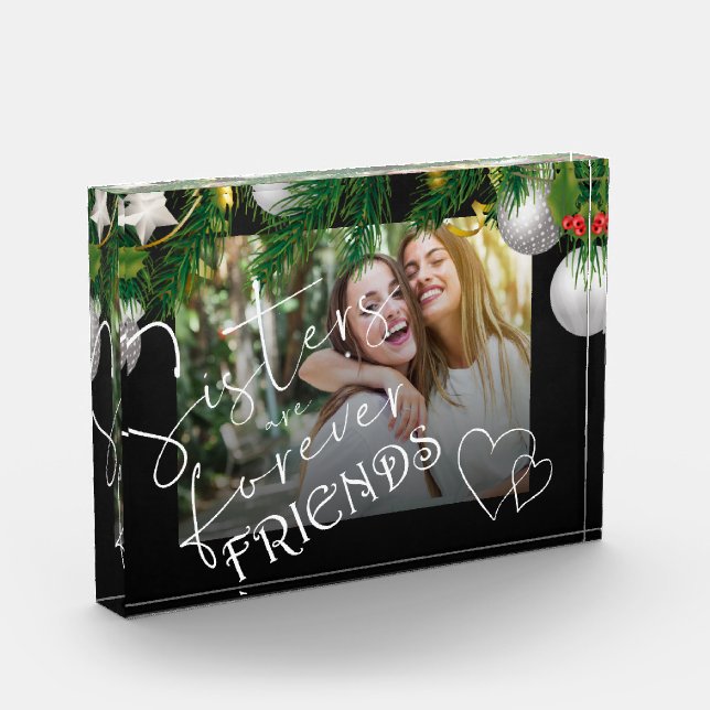 Bloque Para Fotos Personalizado | Cita de "Las hermanas son siempre  (Izquierda)