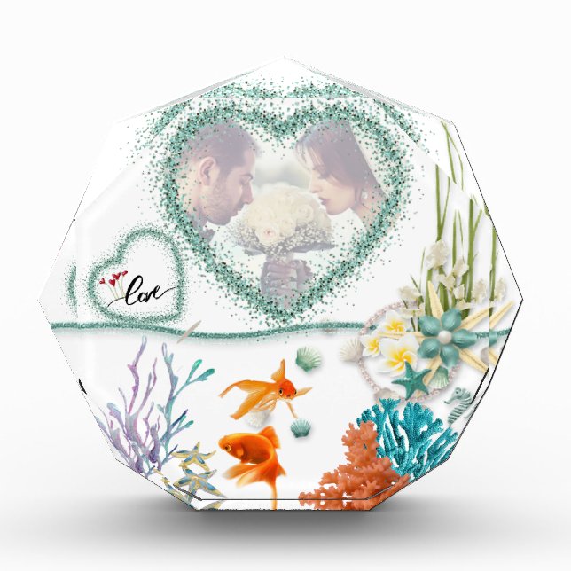 Bloque Para Fotos personalizado con corazones・ (Anverso)