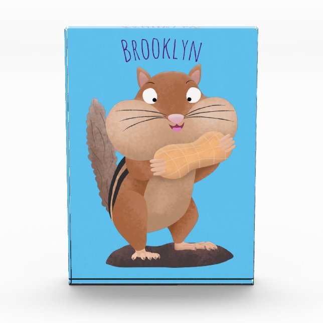 Bloque Para Fotos Personalizado de chipmunk de grandes mejillas grac (Anverso)