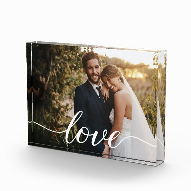 Bloque Para Fotos Personalizado de fotografía Boda de Love Keepsake, (Derecha)