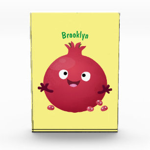 Bloque Para Fotos Personalizado de frutas pomegranadas alegres