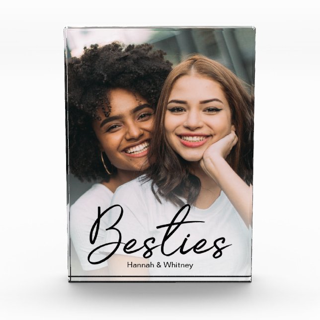 Bloque Para Fotos Personalizado de guiones de Besties (Anverso)